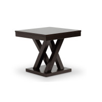 Baxton Studio SA109-Side Table Everdon Modern End Table in Dark Brown